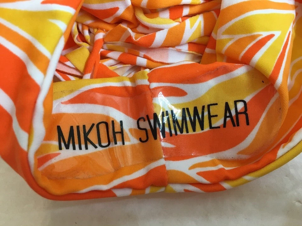Traje de baño Mikoh estampado naranja cuerda espalda nuevo con etiquetas $194 XS Foto 4 de 4