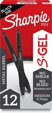 SHARPIE S-Gel, Gel Pens, Sleek Metal Barrel, ...