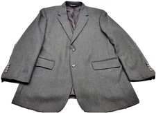 Jos A Bank Blazer Mens 44R Black 2 Button Sports Coat Suit Jacket Modern Career 