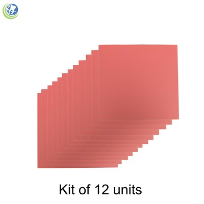 Dental Lab Vacuum Forming Base Plate Material 0.060'' Pink 12 pcs 5'' x 5'' sheets