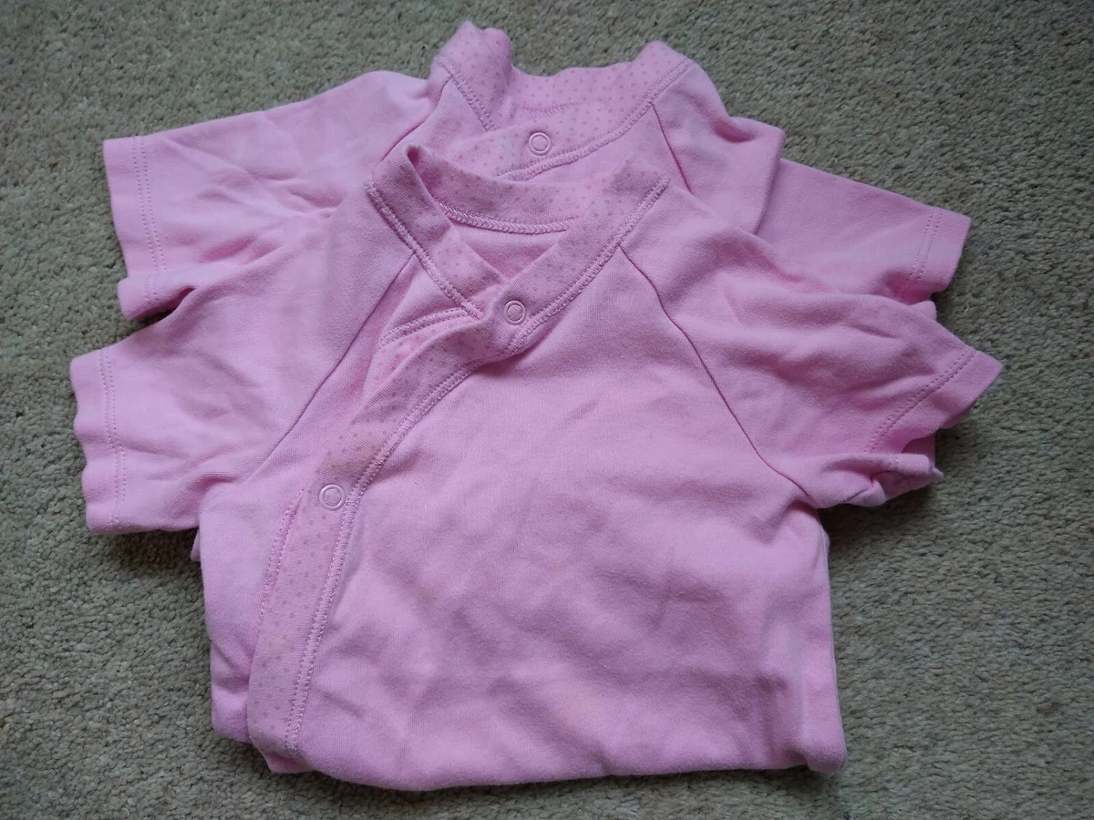 2 Baby Tesco Bodysuit 18 24 mth Vest Wrap Kimono very lightly used medical needs