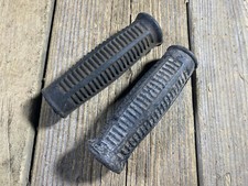 VINTAGE ANTIQUE BIKE BICYCLE GRIPS FOR 7/8 HANDLEBARS BLACK DIRTY