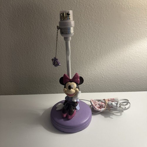 Minnie Mouse 13” Lamp With Purple Base. Lampshade And Bulb Not Included - Picture 2 of 6