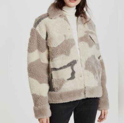 RAG & BONE Jake Lamb Camouflage Jacket In Ivory/beige.