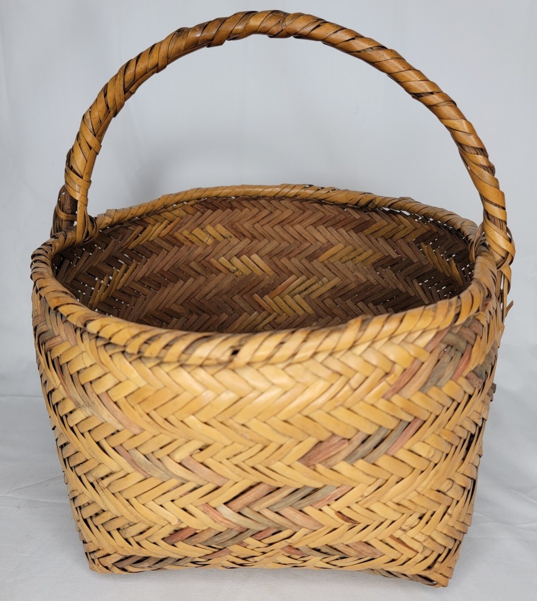 Antique Choctaw River Cane Gathering Basket | eBay