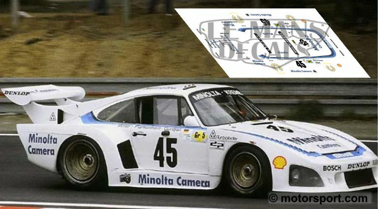 Décalcomanies Porsche 935 Le Mans 1979 - Échelles 1:32, 1:24, 1:43, 1:18, Newman/Akin