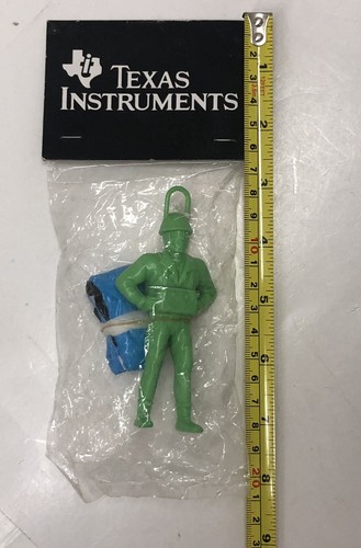 Vintage Texas Instruments Promotional Toy Parachute Green Army Guy Soldier - Picture 13 of 14