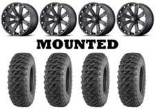 Kit 4 Quadboss Qbt446 Tires 26x9-14 On Msa M20 Kore Black Wheels Act Kit 4 Quadboss Qbt446 Tires 26x9-14 On Msa M20 Kore Black Wheels Act