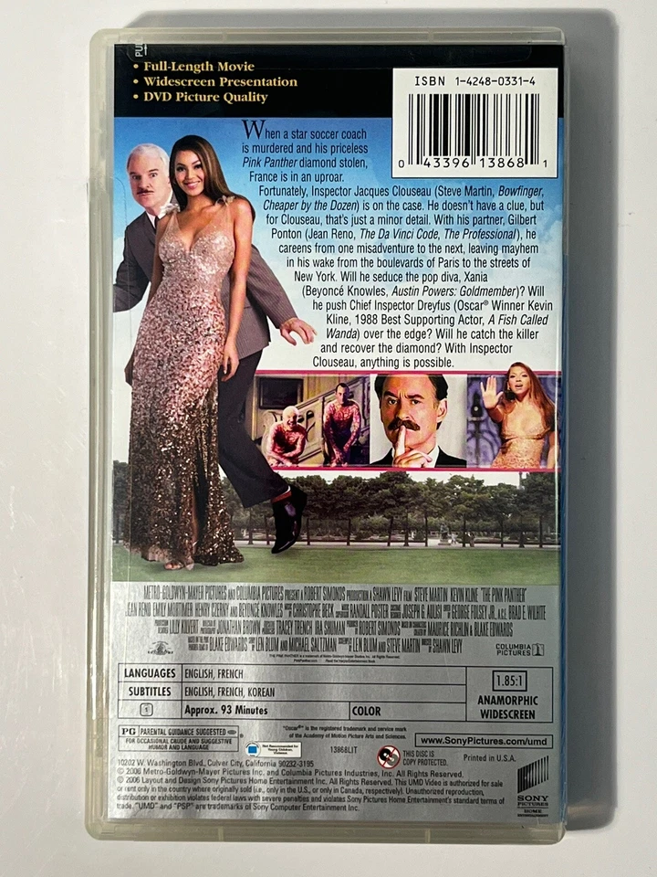 Pink Panther (UMD, 2006) SONY PSP Movie Steve Martin Like New - Image 2 of 4