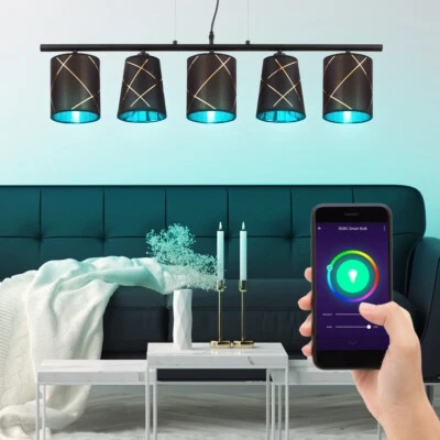 Pendellampe Esstischleuchte Hängelampe Smart LED dimmbar Wohnzimmerlampe L 90 cm - Bild 1 von 4