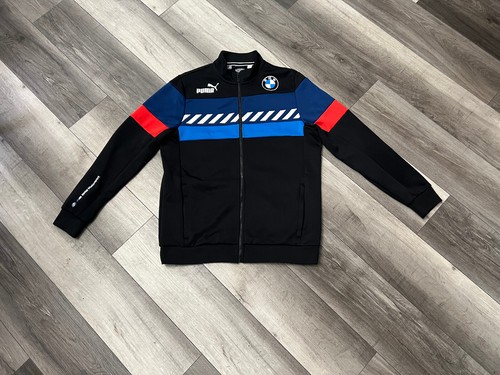 PUMA BMW MOTORSPORTS MEN'S TRACKSUIT BLACK BLUE SWEATPANTS SMALL + JACKET LARGE - Picture 8 of 24
