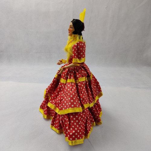 VTG Spanish Flamenco Dancer Marin Chiclana Style 12" Hand painted Polka Dot Dres - Picture 5 of 23