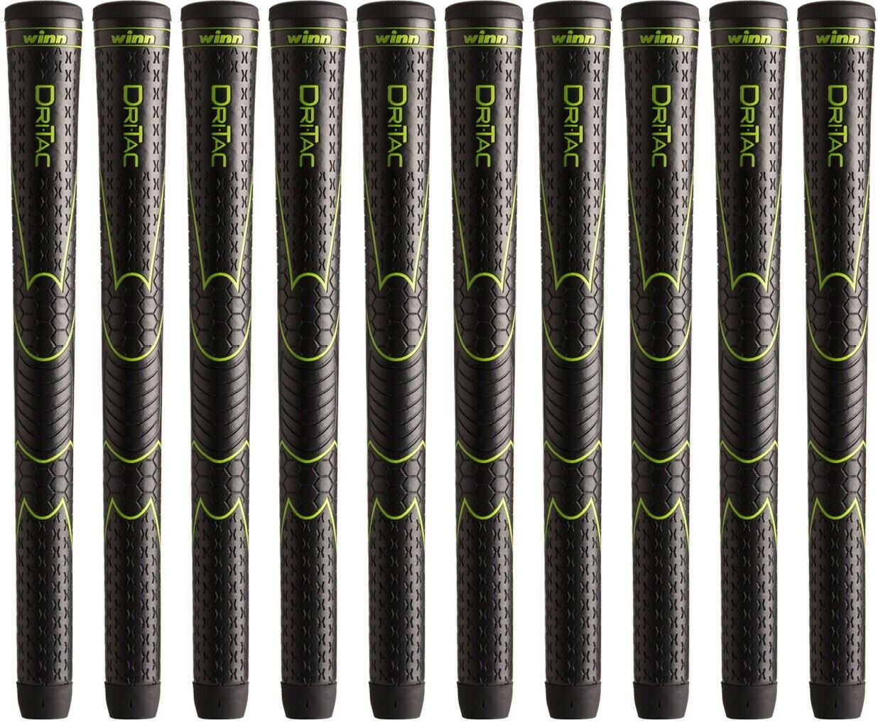 Winn DRI-TAC Black Oversize Jumbo Golf Grip (+1/8) - Set of 10 - New Sprzedaż, oryginalna gwarancja