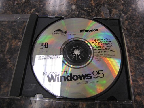 Vintage Microsoft 000-59944-230236 Windows 95 CD-ROM - MC10