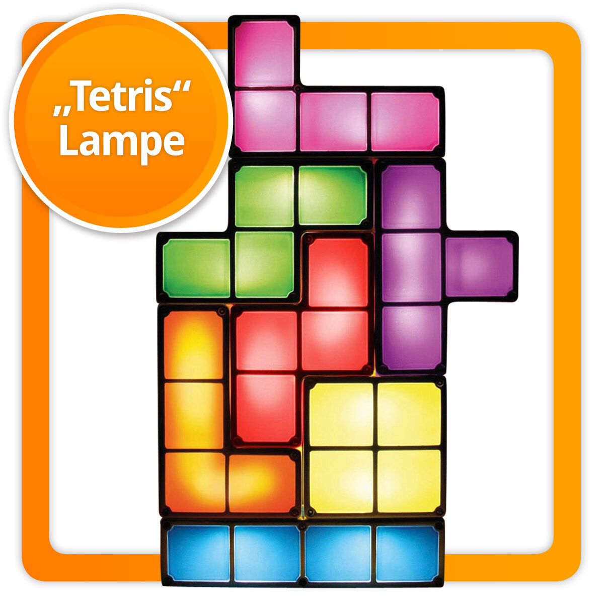 Lámpara Tetris luz ambiental piedras de Tetris iluminadas bloques de construcción lámpara de Tetris retro
