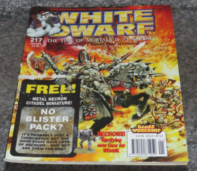 The White Dwarf Magazin Ausgabe 217 Games Workshop Citadel Miniatures 1998 GW