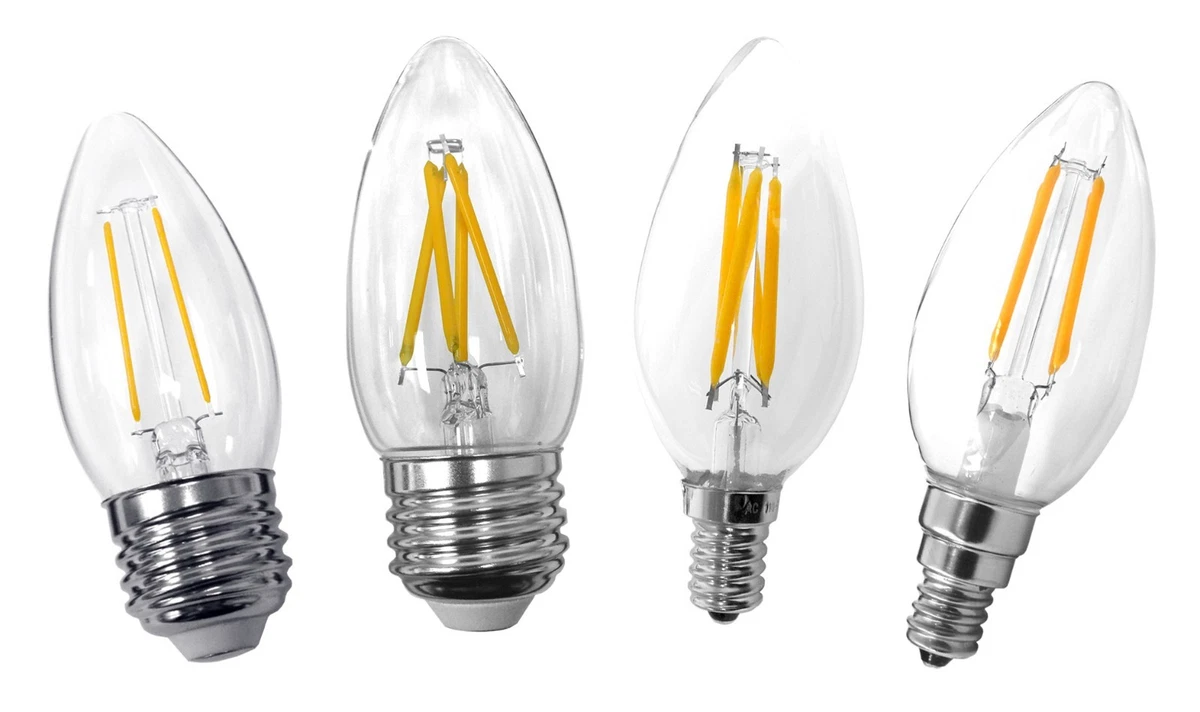2W 3W 4W C35 CHANDELIER LED FILAMENT BULB CANDELABRA MEDIUM
