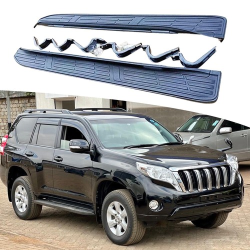 2PCS Side Steps Running Boards Fits For Land Cruiser Prado J150 2010-2023 Black