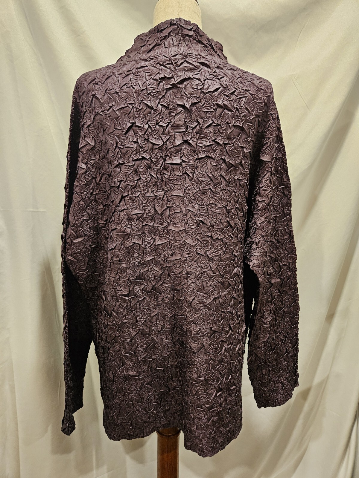 Textured Purple Button Front Jacket - image 3