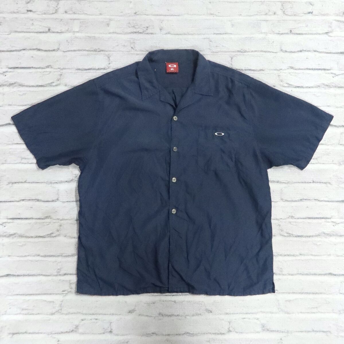 Vintage Y2K Oakley Button Shirt Size XL Navy Rayon | eBay Vintage Y2K Oakley Button Shirt Size XL Navy Rayon | eBay