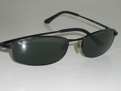 55[]18mm RAY BAN RB3198 G15 UV CRYSTAL SLEEK BLACK RECTANGULAR