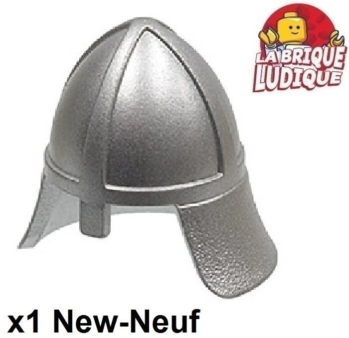 LEGO 1x Headgear Helmet Knight Neck Protection Metallic Silver - Main Image