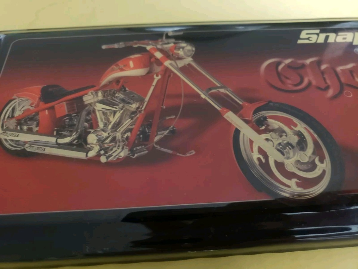 【希少】Snap-on バイクデザイン 掛け時計 USA Snap-On Tools OCC Chopper Motorcycle Biker Wall Clock 11
