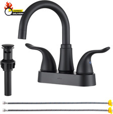 Bathroom Sink Faucet 2 or 3 Hole Matte Black Centerset 4 Inch Bathroom Sink Fauc