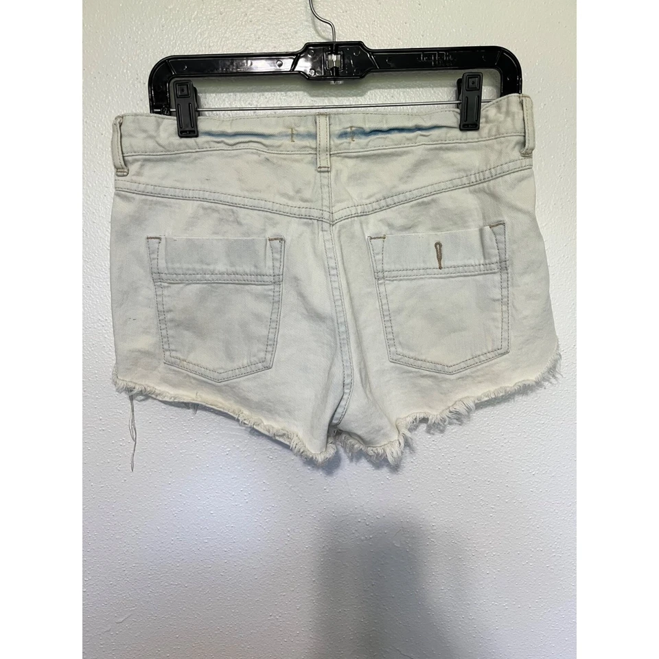 Free People Denim Shorts Light Acid Wash Junior 28 - Image 2 of 4