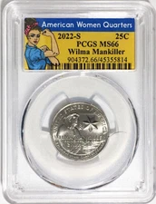 2022 S Wilma Mankiller American Woman Quarters PCGS MS 66 Rosie Label