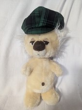 Vintage Dakin 1980 Woofits Plush Elton Michael Parkinson Character Green Plaid