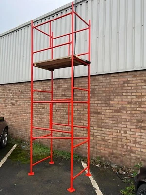 SCAFFOLD TOWER 4' X 2'6" DIY 14ft WORKING HEIGHT, PPC SAFETY ORANGE TOWERS