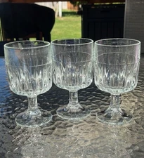 Set of 3 Anchor Hocking Breckenridge 5 3/4" Water Goblets