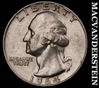 1964-D Washington Quarter- Silver- Scarce Better Date No Reserve #J3134