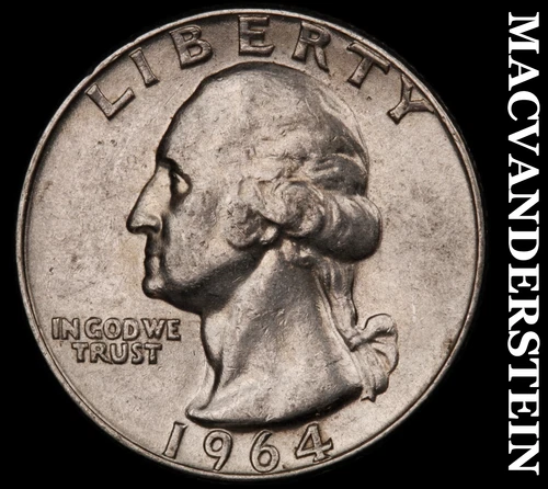 1964-D Washington Quarter- Silver- Scarce Better Date No Reserve #J3134