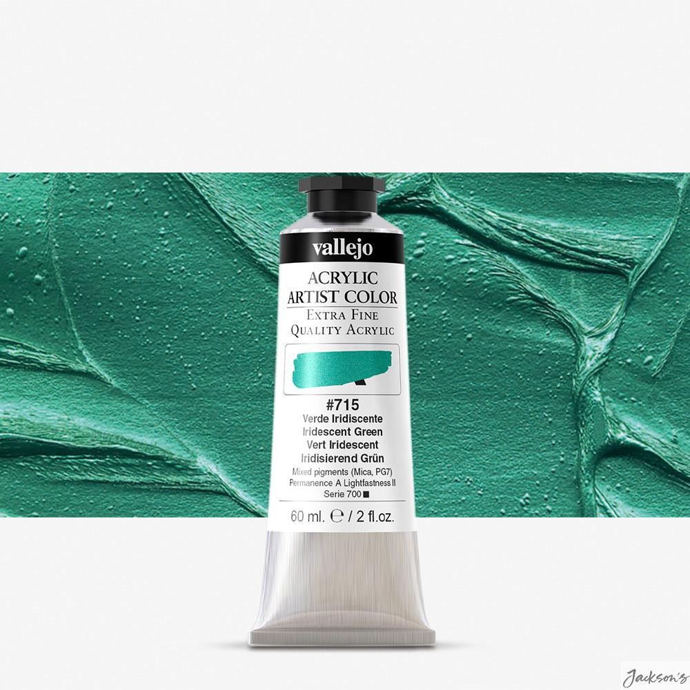 Vallejo Artist Acrylic Paint Mica 60ml Iridescent Green For Fine Art