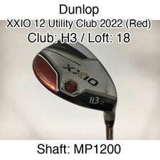 Dunlop XXIO 12 Utility Club 2022 Red H3 Hybrid  18 MP1200 Stiff Right-Handed
