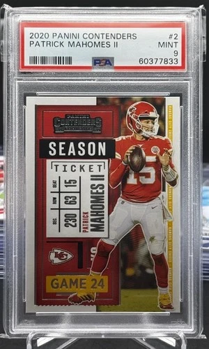 Patrick Mahomes II 2020 Panini Contenders Season Ticket PSA 9 Mint Chiefs