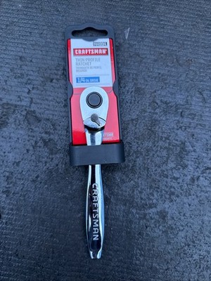 Sears Craftsman Nos 1/4  Thin Profile Full Polish Ratchet 44994 Sexy L-AB