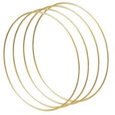 Aro floral de metal de 8 pulgadas, anillos de corona dorados para manualidades