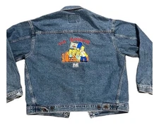 Vintage - International Denim - RARE - The Simpsons Embroidered Jean Jacket
