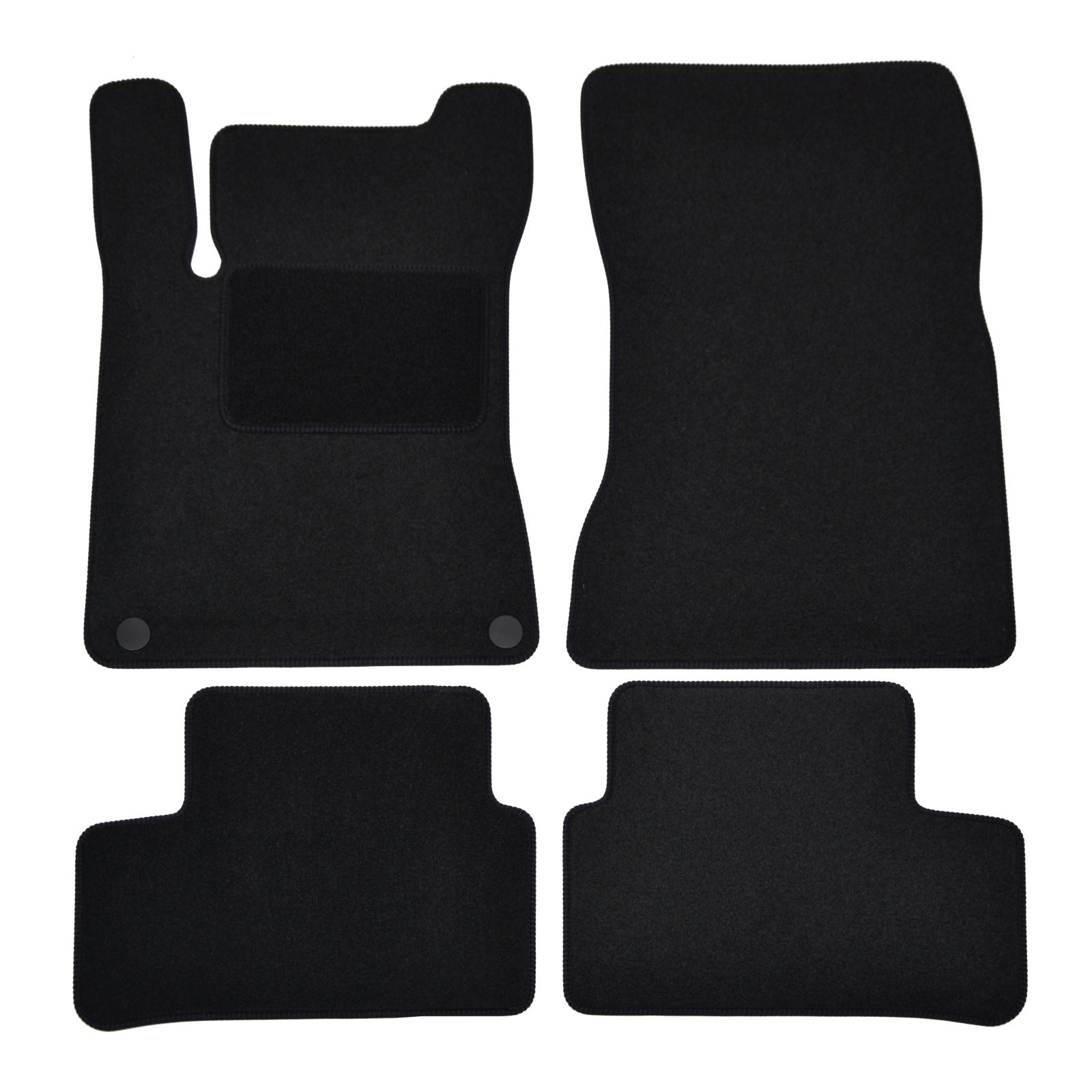 Tapis de sol en velours noir sur mesure pour Mercedes Classe A W117 après 2018