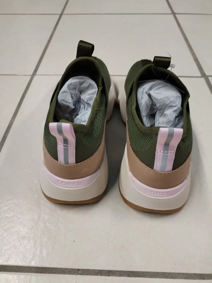 Sorel Damen Kinetic Impact II Strap Trainer Sneaker Utility Green, Pink Dawn NEW - Bild 2 von 4