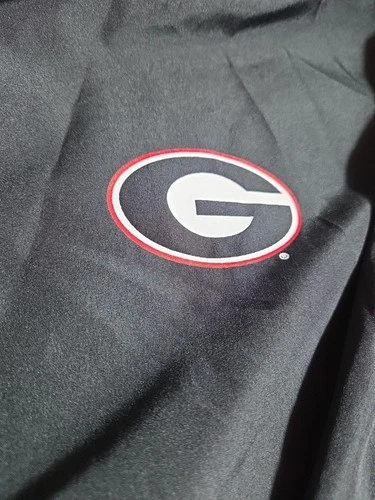 Champion Georgia Bulldog Mens 2XL Black Pullover Windbreaker Hoodie Jacket image 3
