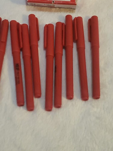Eberhard Faber 38012 Felt Tip Pen Fine Point Markers Red, 11 Pieces - Picture 10 of 10