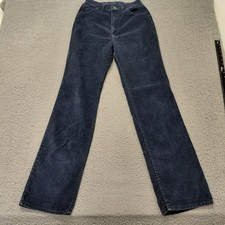 Vintage Wrangler Misses Size 10 Blue Regular Fit Corduroy Pants Straight USA