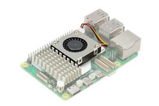 Raspberry Pi 5 Anodised Aluminium Heatsink with Blower Fan and Thermal Pads