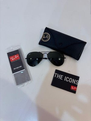 Black Rayban Aviator In Original packaging, Brand New Never Worn