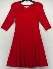 Forever 21 Women's 3/4 Sleeve Red Stretchy Dress Size Small