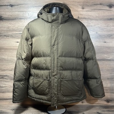 Vintage F.O.G. London Fog Men s M Olive Green Down Puffer Jacket 90s Excellent
